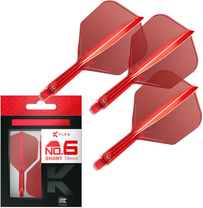 Target K-Flex Red NO6 - Dart Flights - Short