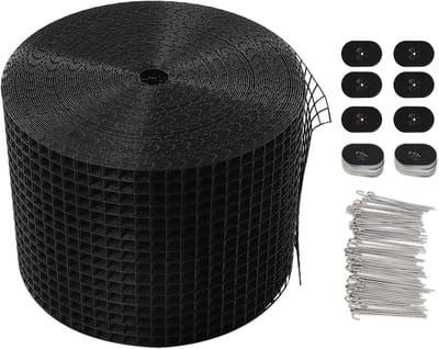 Vogeldraad Bescherming - Zonnepaneel Net - Dak Beveiliging - Compleet Montagesysteem - 8x100ft - Zwart