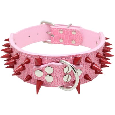 Hond Kat Halsband Met Spikes Studs Huisdier Ketting Voor Kleine Middelgrote Honden Bulldog Verstelbare Anti-Bijt Halsband Huisdierbenodigdheden accessoires XS-Neck 38-46CM