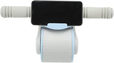 Buikroller Fitnessapparaat - Buiktrainer Wiel - Thuis Sporten - Automatische Terugvering - 105 mm Wiel - Blauwgrijs