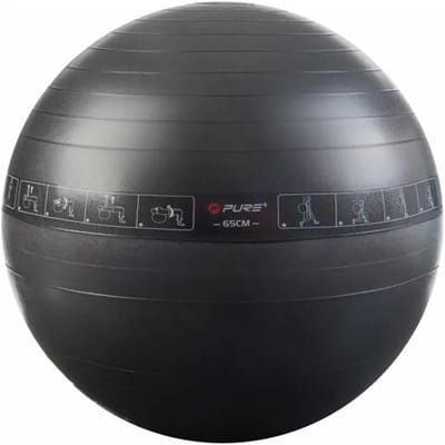 Pure2Improve - Fitnessbal - Met oefeningen - 65 cm - Inclusief handpomp