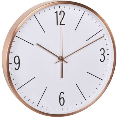 TFA Dostmann 60.3534.51 Wandklok Zendergestuurd 30 cm x 45 mm Koper Slepend uurwerk (geluidsloos)