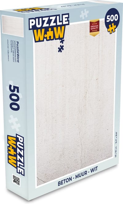 Puzzel Beton - Muur - Wit - Legpuzzel - Puzzel 500 stukjes