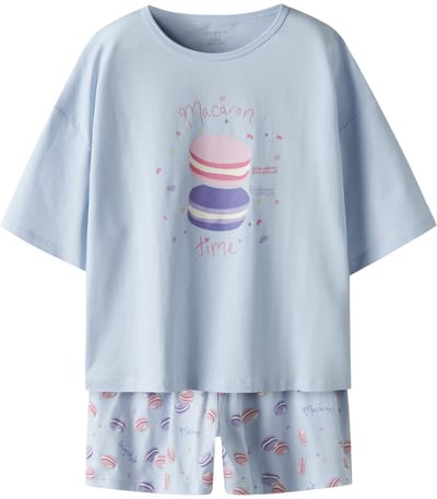 Name It Meisjes Korte Pyjama Set Shortama NKFNIGHTSET Macaron - Maat 110/116