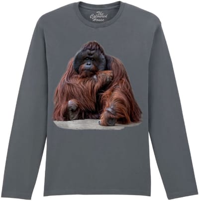 Orangoetan Wisdom Beyond Words - Orangutan The Coloured House Longsleeve T-shirt XXL