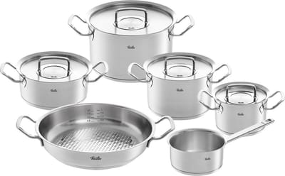 Fissler Original profi collection 2022 6 delig hapjespan steelpan rvs deksels