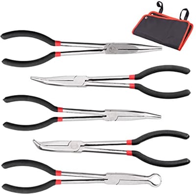 Set van 5 Precisie Langneus tangen - 11 inch Assortiment