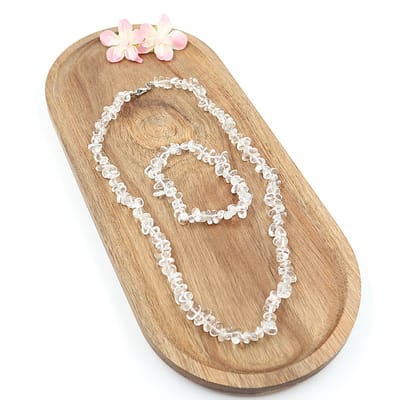 Set splitcollier & splitarmband Bergkristal