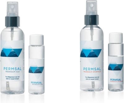 Voordelig! Permsal Magnesium olie 1 x 100 ml + 1 x 30ml, sportolie 1 x 100 ml + 1 x 30ml