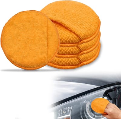 Ultra Zachte Microvezel Wax Applicator Pads - 4 Stuks met Vinger Pocket voor Auto Polijsten en Reinigen, Ideaal voor Glans en Detailwerk