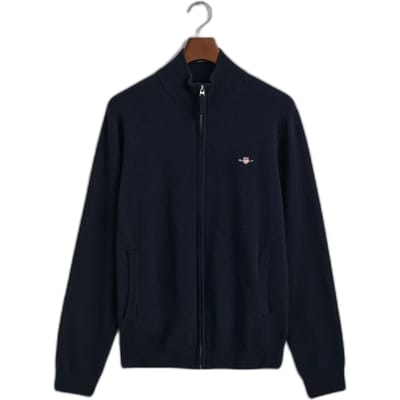 Gant Superfine Lambswool Trui Met Volledige Rits Blauw S Man