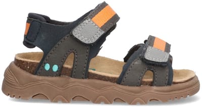 BunniesJR 226046-720 Jongens Platte Sandalen - Blauw - Imitatieleer - Klittenband
