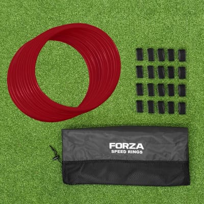 Agility Ringen - Trainingsringen Set - Sportieve Training - Duurzaam Materiaal - Set van 12 - Bordeauxrood
