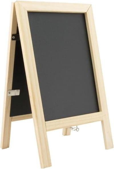 Mini krijtbord tafelmodel met fotolijstje 25 cm