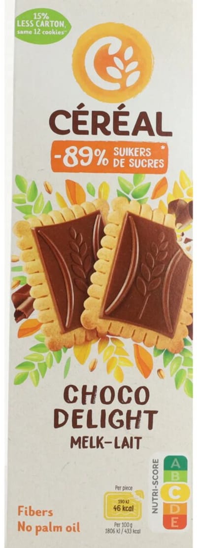 Céréal Chocokoek Delight Melk - 12 x 126 gr - Voordeelverpakking