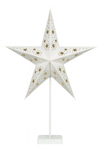 Star Trading ster met verlichting | Kerstdecoratievenster verlicht Kerstdecoratie binnen | Papieren ster verlicht | Kerstlamp| Poinsettia verlicht staand | Ster kerst vloerlamp