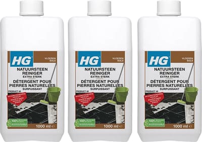 HG natuursteenreiniger extra sterk - 3 stuks + Gratis KD Spons