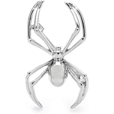 Kleur Metalen Spinnen Broches Voor Vrouwen Mannen Klassiek Schattig Insect Feest Casual Broche Spelden Cadeaus white