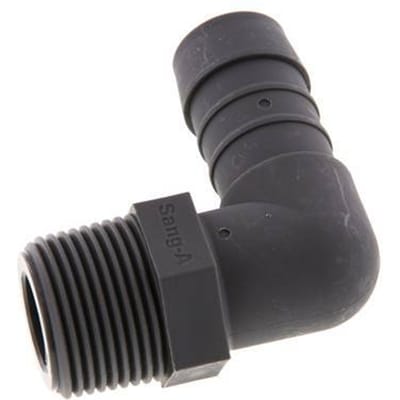 19 mm & R3/4'' PA 6 L-Slangpilaar Met Buitendraad [2 Stuks]