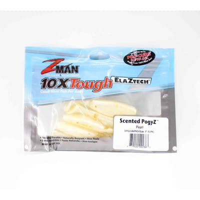 Zman Zacht Kunstaas Geurende PogyZ 3 Inch 5/Pack Parel (2383) white