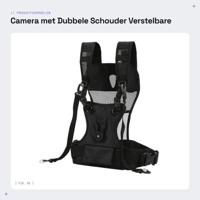 Dailygoods- Schoudercamera Dubbele Riem - Verstelbaar Harnas - Ademende Nylon - Comfortabel Ontwerp - Geschikt voor DSLR/SLR - Camerariem