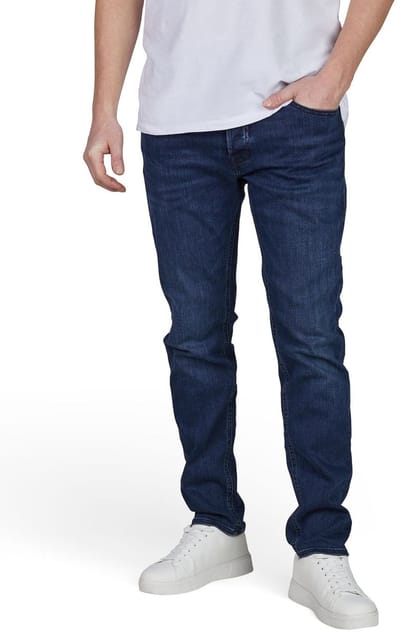 Jack & Jones Heren Jeans Broeken JJIGLENN slim Fit Blauw Volwassenen Denim Jeansbroek
