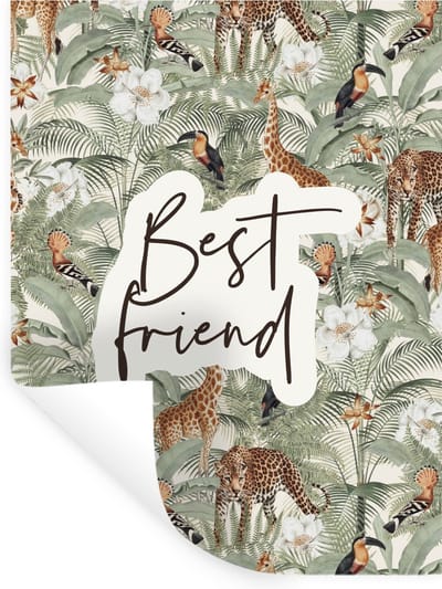Muurstickers - Sticker Folie - Quotes - BFF - Best friend - Spreuken - 30x40 cm - Plakfolie - Muurstickers Kinderkamer - Zelfklevend Behang - Zelfklevend behangpapier - Stickerfolie