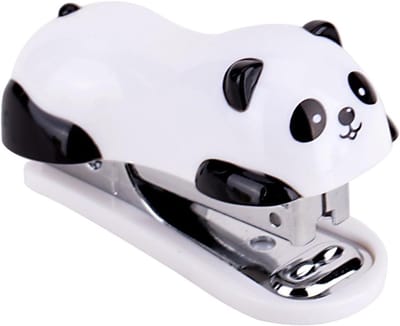 Mini Panda Nietmachine - Cartoon Nietmachine Set - Briefpapier Gebruik - Inclusief 1000 Nietjes - Mini Formaat - Zwart Wit