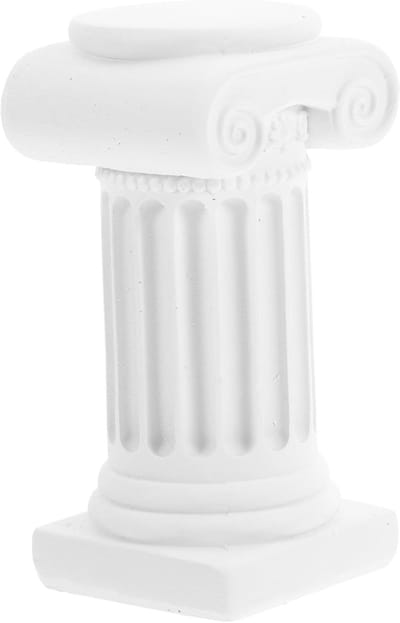 Mini Romeinse Zuil - Decoratieve Pilaar - Huis Decoratie - Harsconstructie - 8.1 x 4.4 x 3.8 cm - Beige