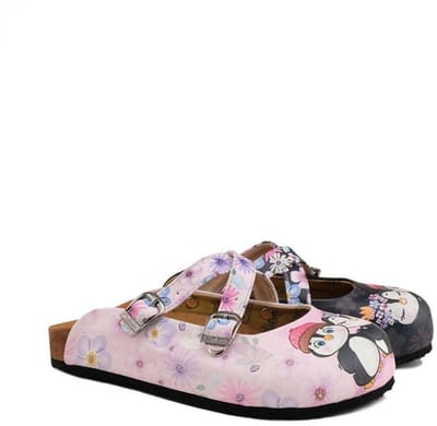 GOBY - Cute Pinguins - Clogs - Slippers -Hoge kwaliteit - Handmade - Maat 35