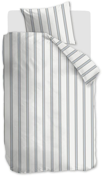 Vtwonen Fun Stripe dekbedovertrek - Eenpersoons - 140 x 220 cm - Blauw