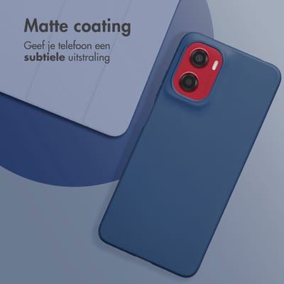 imoshion Hoesje - Geschikt voor Motorola Moto E15 / Motorola Moto G05 - Color Backcover - Donkerblauw