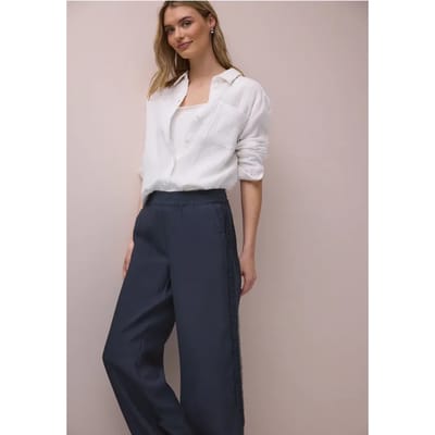 Wide Legs broek met gehaakt band
