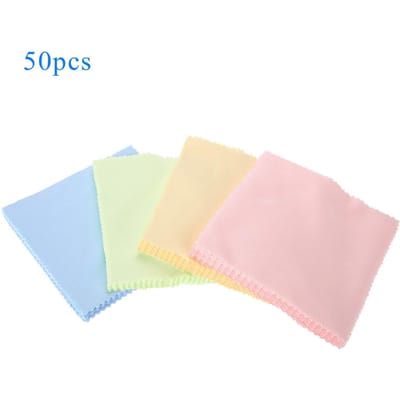 50 Pièces Accessoire de Nettoyage de Bijoux Chiffon de Polissage pour Essuyer Platine Argent white