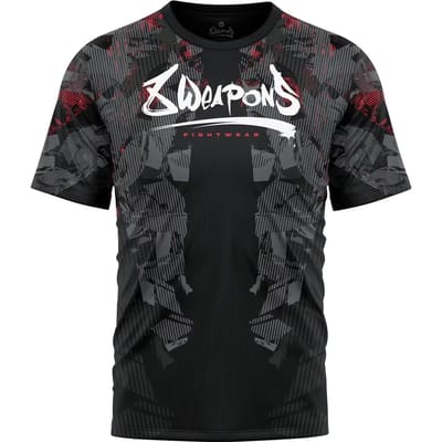 8 WEAPONS Functional Dry-Fit T-Shirt Hit 2.0 Zwart Rood - XL