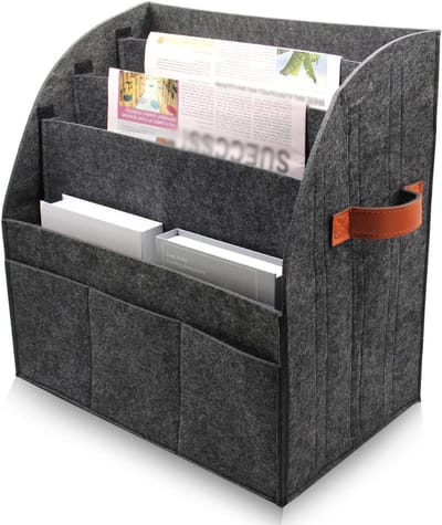 SNJY® Krantenbak - Lectuurbak - Tijdschriftenhouder - Magazinehouder - 25L x 40B x 40H cm - Zwart