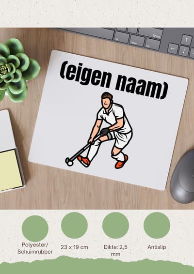 Akyol - hockey man met eigen naam Muismat - Hockey - atleten - iemand die houdt van hockey - verjaardag - cadeau - kado - 23 bij 19 cm