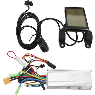 Kit Contrôleur Brushless pour Vélo Électrique 48V 60V 500W Panneau LCD Kit Contrôleur de Vitesse Brushless pour Vélo Électrique Scooter black
