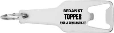 Akyol - bedankt-topper-voor-je-geweldige-inzit flesopener - Afscheid bedank cadeau - familie vrienden - cadeau - 105 x 25mm