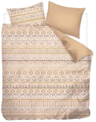 Snoozing Yule Dekbedovertrek - Tweepersoons - 200x200/220 cm - Zand