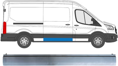 Interne reparatie achterste deuren voor Ford Transit 2014- / Rechts