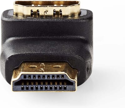 Nedis HDMI-Adapter - HDMI Connector - HDMI Output - Verguld - 90° Gehoekt - ABS - Zwart - 1 Stuks - Doos