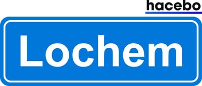 Hacebo - Plaatsnaam Sticker - 29x10 CM - Lochem sticker - Verkeersborden sticker - grappige cadeaus - Lochem