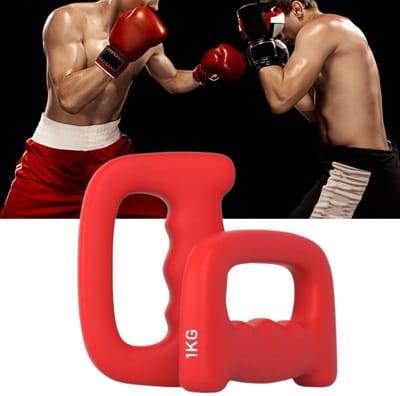 Gewichten Halters Set – 2 Handgevormde Neopreen Bokshalters 1kg – Voor Armkracht Training, Indoor & Outdoor Fitness, Jogginggewichten-OUTARO