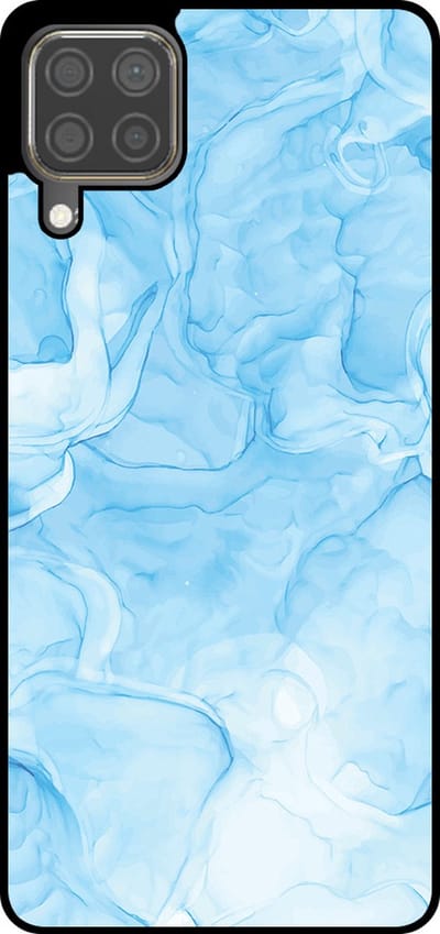 Smartphonica Telefoonhoesje Geschikt voor Huawei P40 Lite met marmer opdruk - TPU backcover case marble design - Lichtblauw geschikt voor Huawei P40 Lite
