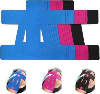 Daity 12-pack — Kinesiologietape voor de schouder — Ontworpen om schouderpijn te verlichten — Sporttape — Fysiotherapietape — Voorgesneden sporttape — Schouderbescherming — Anti-wrijvingstape — Elastische kinesiologietape