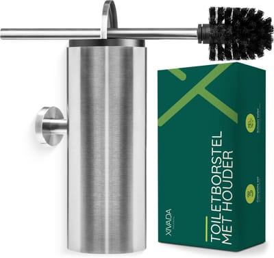 Wc borstel met houder Hangend - Toiletborstel Rvs - Muur - Boren