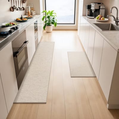 Dailygoody - Keukenlopers - Antislip - Wasbaar - Beige - Absorberend - Veiligheid en comfort - Geschikt voor hal en wasruimte