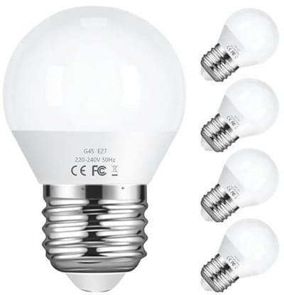 5 Stuks E27 LED Lamp G45 - 6W Vervangt 60W Gloeilampen, 580 Lumen, 6500K Koud Wit