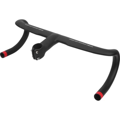 400x90mm Fietsstuur Waterdicht Koolstofvezel Geïntegreerd Stuur Fietsaccessoire black